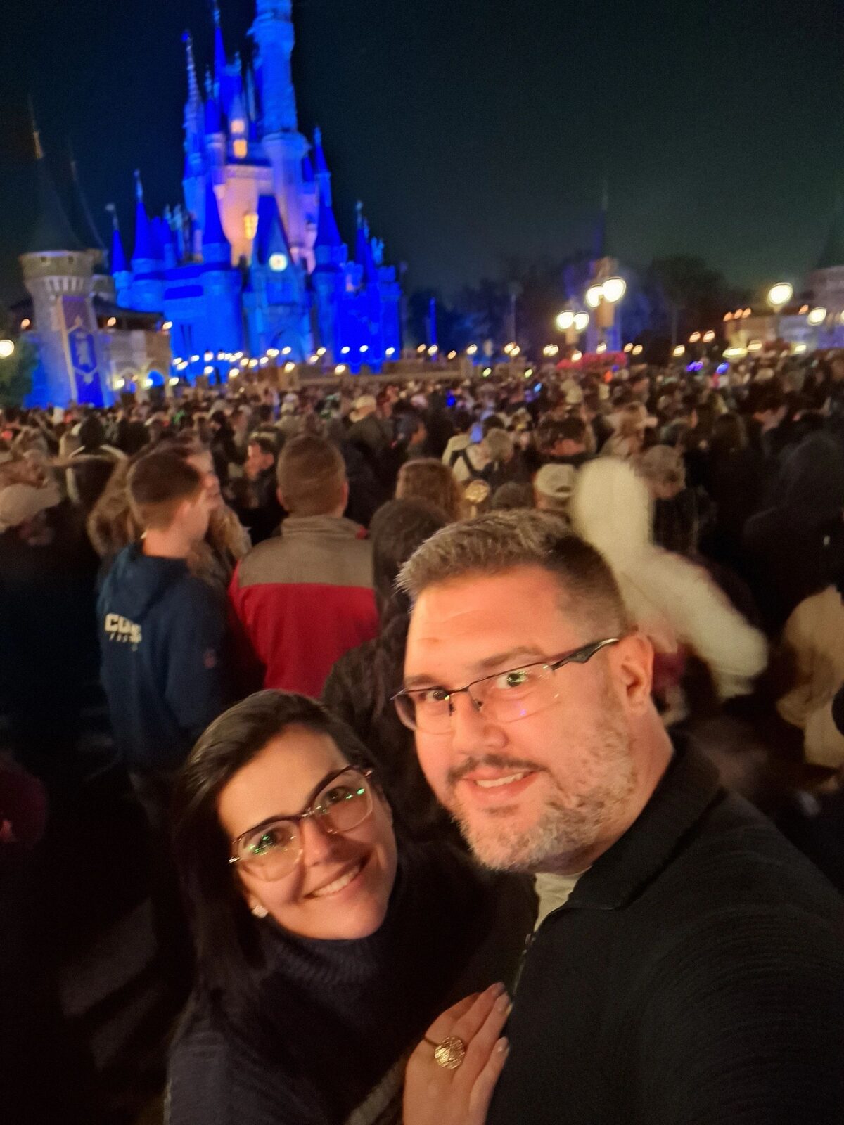 Castelo iluminado em Orlando